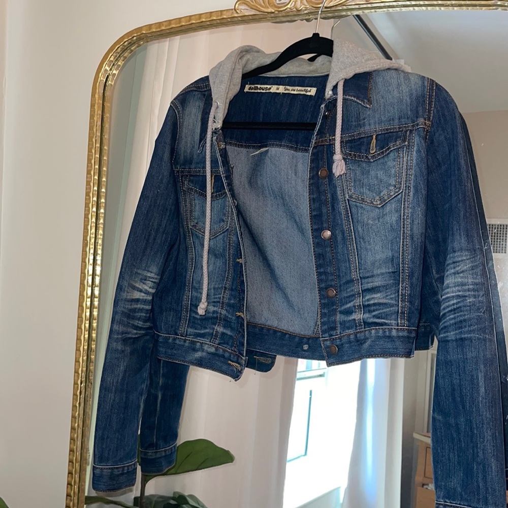 Acid washed denim jacket